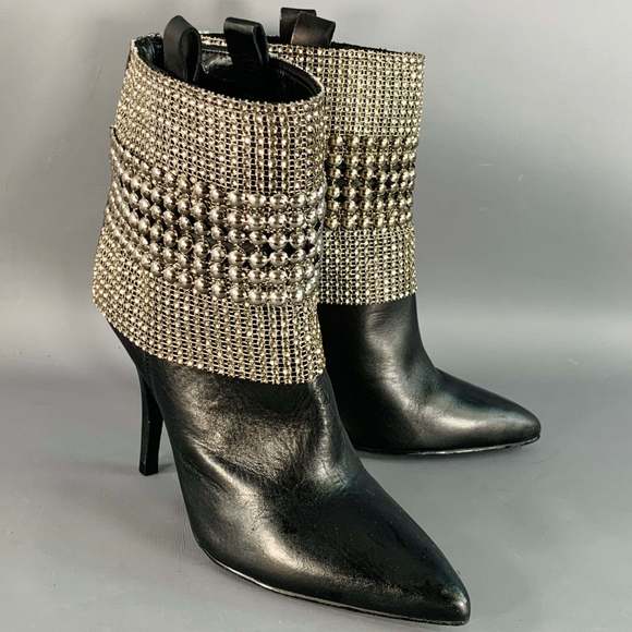 SCHUTZ Shoes - SCHUTZ Black Studded Pull On Stiletto Booties